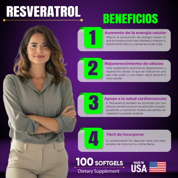 RESVERATROL® Ultra - Defensa Natural contra el Envejecimiento - Imagen 6